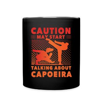 Bei Capoeira ist Vorsicht geboten - Tasse einfarbig - Schwarz - Vorne