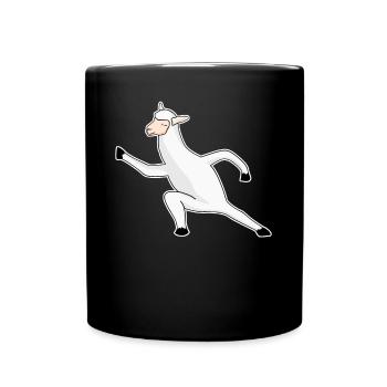 Qigong Qi Gong Karate Thai Chi Chigong - Tasse einfarbig - Schwarz - Vorne