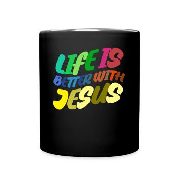 Christianity Cross Jesus Christ - Full Colour Mug - black - Front