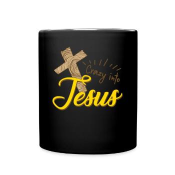 Jesus Christ Christianity Cross - Full Colour Mug - black - Front