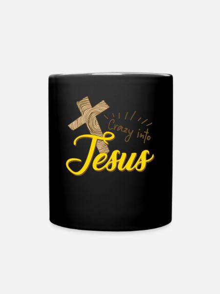 Croix du christianisme de Jésus-Christ - Mug uni - noir