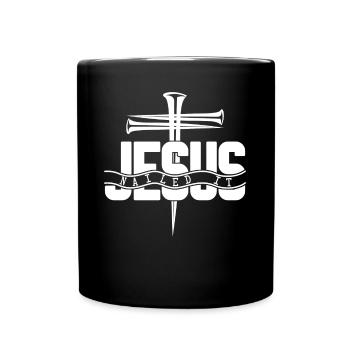 Bible Jesus Christ Christianity Cross - Full Colour Mug - black - Front