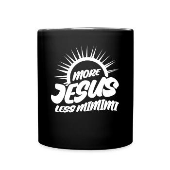 Cross Bible Jesus Christ Christianity - Full Colour Mug - black - Front