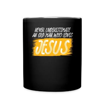 Jesus Christ Christianity Bible Cross - Full Colour Mug - black - Front