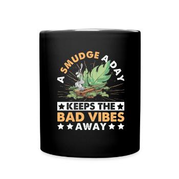 Smudge Sage Feather Spirituelle Smudging - Tasse einfarbig - Schwarz - Vorne