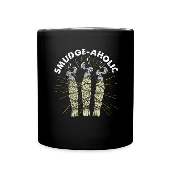 Smudge Sage Feather Spirituelle Smudging - Tasse einfarbig - Schwarz - Vorne