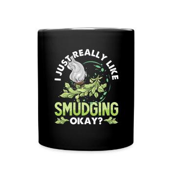 Purification spirituelle de plumes de sauge - Mug uni - noir - Devant