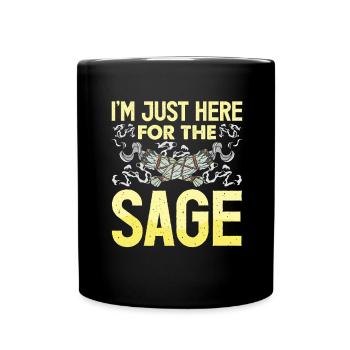 Smudge Sage Feather Spirituelle Smudging - Tasse einfarbig - Schwarz - Vorne