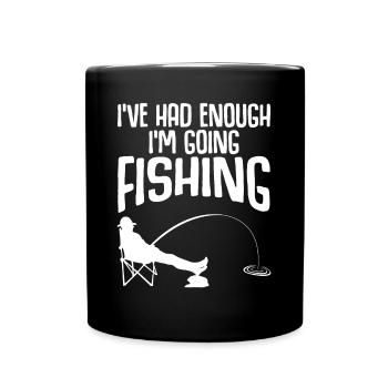 Canne à pêche Fisherman Pike Fish - Mug uni - noir - Devant