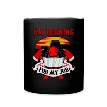 Youth Fire Brigade Fire Station Fire Brigade - Full Colour Mug - black - Front