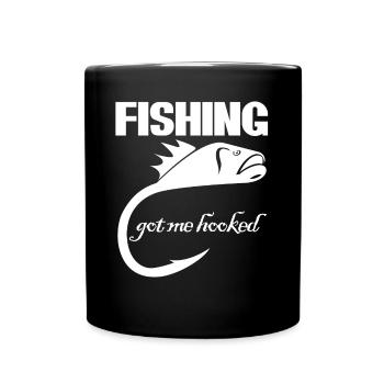 Canne à pêche Moorer Fish Pike Fisherman - Mug uni - noir - Devant