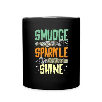 Smudge Sage Feather Spirituelle Smudging - Tasse einfarbig - Schwarz - Vorne