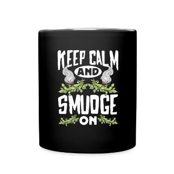 Smudge Sage Feather Spirituelle Smudging - Tasse einfarbig - Schwarz - Vorne