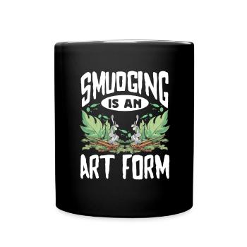 Smudge Sage Feather Spirituelle Smudging - Tasse einfarbig - Schwarz - Vorne