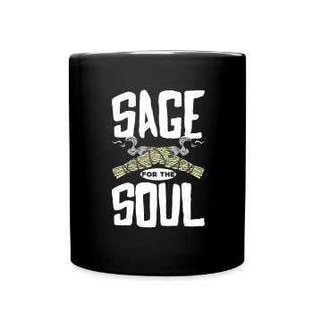 Smudge Sage Feather Spirituelle Smudging - Tasse einfarbig - Schwarz - Vorne