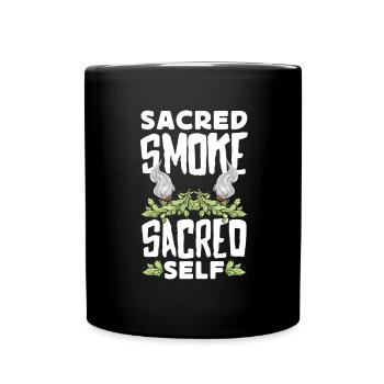 Smudge Sage Feather Spirituelle Smudging - Tasse einfarbig - Schwarz - Vorne