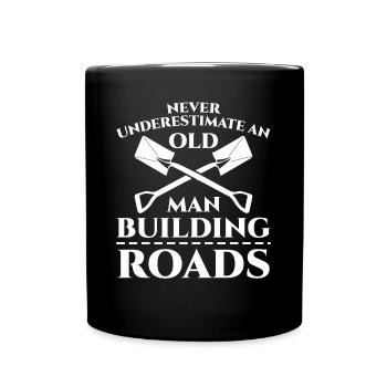 Travailleur routier Gardien de route Constructeur de routes - Mug uni - noir - Devant