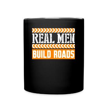 Constructeur routier Gardien de route - Mug uni - noir - Devant