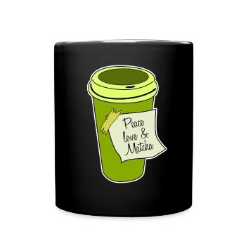 Matcha Tea Japanese Green Tea Powder - Tasse einfarbig - Schwarz - Vorne
