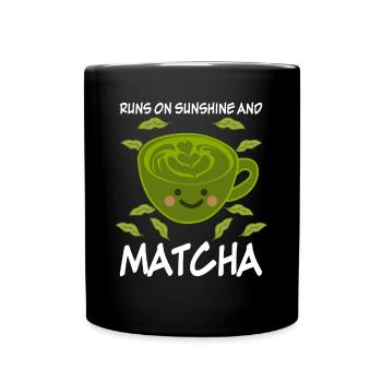 Matcha Tea Japanese Green Tea - Tasse einfarbig - Schwarz - Vorne