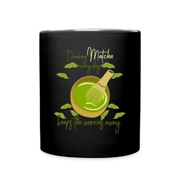 Japanese Green Tea Japan Matcha Tea - Tasse einfarbig - Schwarz - Vorne