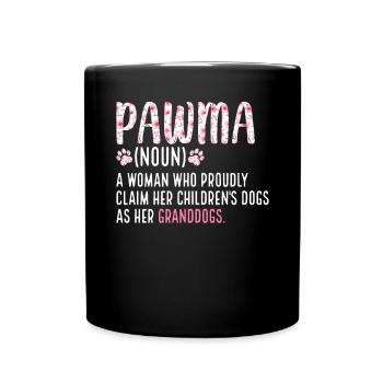 Pawma Lustige Definition Hund Oma Welpe Enkelhund - Tasse einfarbig - Schwarz - Vorne