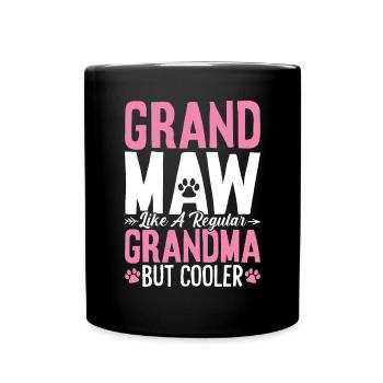 Lustiger Hund Oma Dogma Welpen Mutter von Hunden - Tasse einfarbig - Schwarz - Vorne