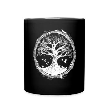 Shinrin Yoku Japanese Art Nature Forest - Tasse einfarbig - Schwarz - Vorne