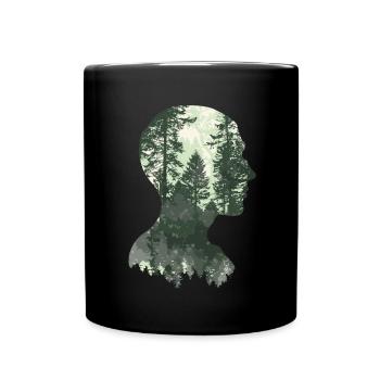 Shinrin Yoku Japanese Art Nature Forest - Tasse einfarbig - Schwarz - Vorne