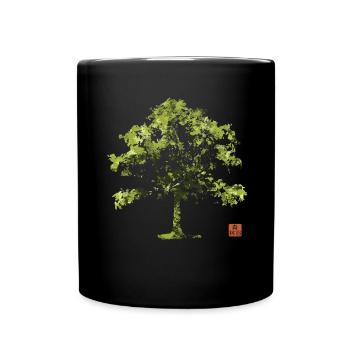 Shinrin Yoku Japanese Art Nature Forest - Tasse einfarbig - Schwarz - Vorne