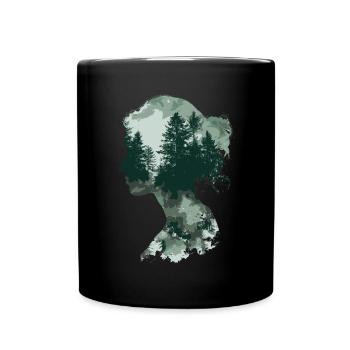 Shinrin Yoku Japanese Art Nature Forest - Tasse einfarbig - Schwarz - Vorne