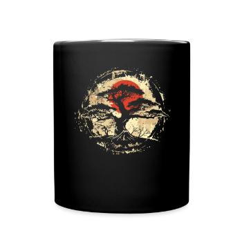 Shinrin Yoku Japanese Art Nature Forest - Tasse einfarbig - Schwarz - Vorne