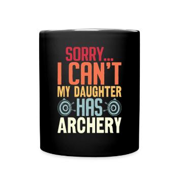 Funny Archery Bow Archery Dad Arrow Hunting - Full Colour Mug - black - Front