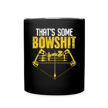 Thats Some Bowshit Funny Archery Bow Fletch - Full Colour Mug - black - Front