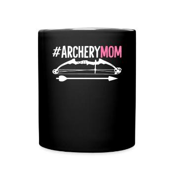 Archery Mom Funny Mom Arrow Hunting Fletch - Full Colour Mug - black - Front