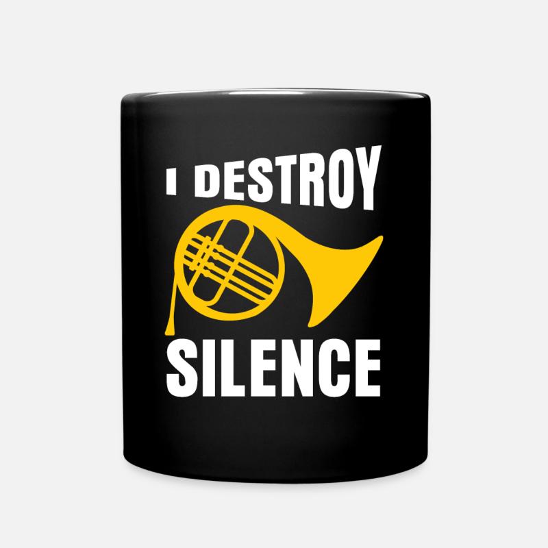 Orchestra French Horn - Tasse einfarbig - Schwarz