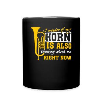 Musique de bugle - Mug uni - noir - Devant