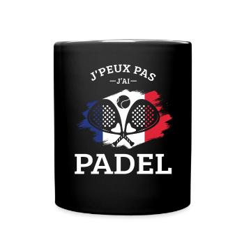 I Can't I Have Padel Padeliste Padel Player - Full Colour Mug - black - Front
