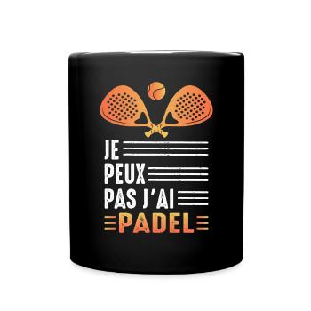 I Can't I Have Padel Padeliste Padel Player - Full Colour Mug - black - Front