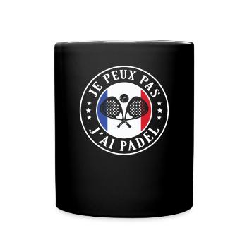 I Can't I Have Padel Padeliste Padel Player - Full Colour Mug - black - Front