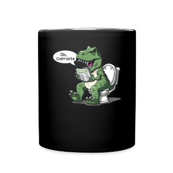 Der Humor Der Paläontologie Dinosaurier - Tasse einfarbig - Schwarz - Vorne