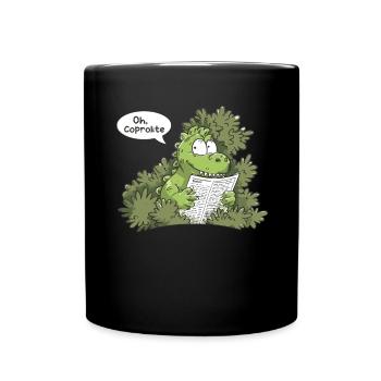 Der Humor Der Paläontologie Dinosaurier - Tasse einfarbig - Schwarz - Vorne