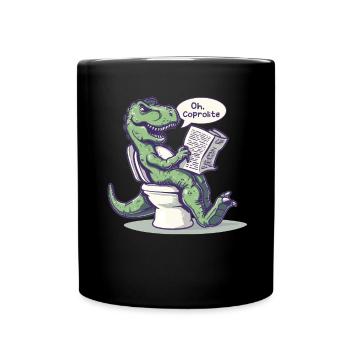 Der Humor Der Paläontologie Dinosaurier - Tasse einfarbig - Schwarz - Vorne