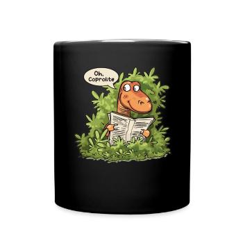 Der Humor Der Paläontologie Dinosaurier - Tasse einfarbig - Schwarz - Vorne