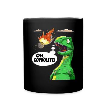 Der Humor Der Paläontologie Dinosaurier - Tasse einfarbig - Schwarz - Vorne