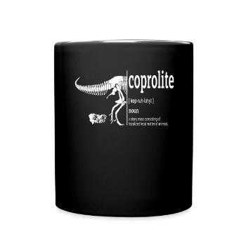Der Humor Der Paläontologie Dinosaurier - Tasse einfarbig - Schwarz - Vorne