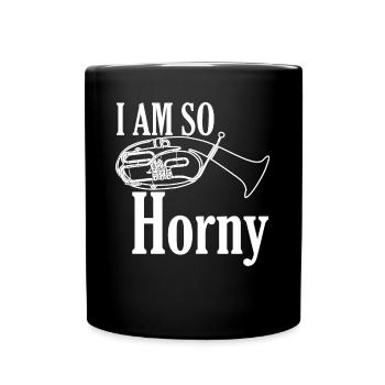 Tenorhorn - Tasse einfarbig - Schwarz - Vorne