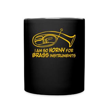 Brass Instrument Tenorhorn Orchestra - Tasse einfarbig - Schwarz - Vorne
