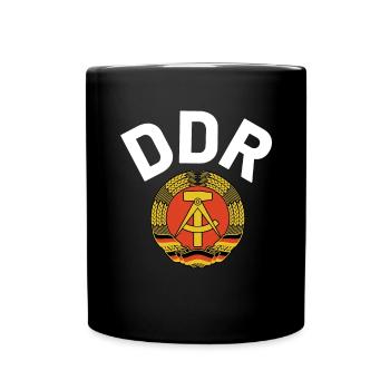 DDR, Osten, Ossi Geschenk - Tasse einfarbig - Schwarz - Vorne