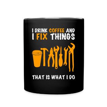 Dad DIY Craftsman Handyman Workshop - Tasse einfarbig - Schwarz - Vorne